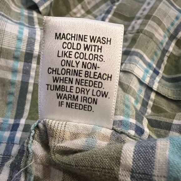 Mens XXL Croft & Barrow Quick Dry Green Plaid Button Down Shirt - Picture 3 of 6